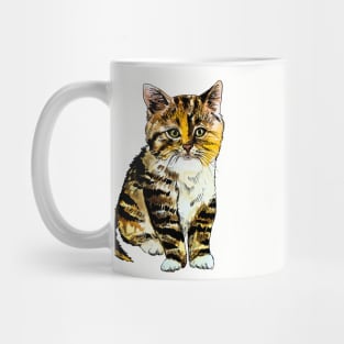 striped kitten Mug